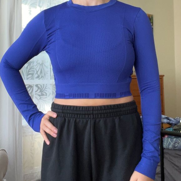 Puma Training Evoknit seamless long sleeve crop top - Picture 2 of 7